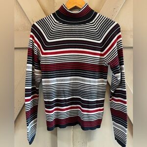 St. John's Bay Women’s Striped Turtleneck Sweater